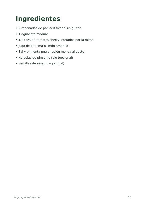 Aperçu d’une recette
